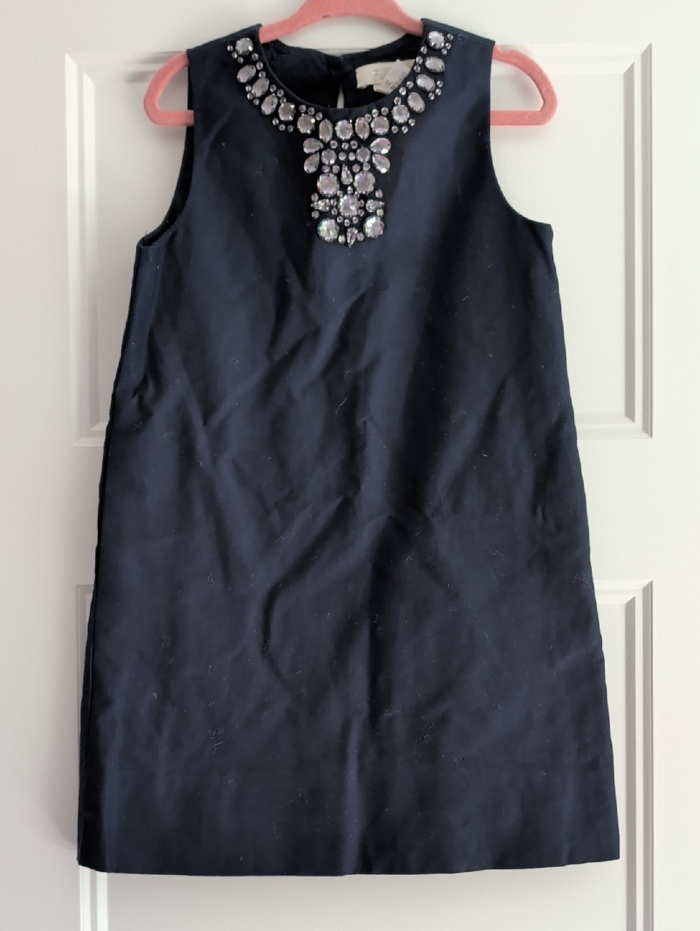 Crewcuts Navy Jewel-Embellished Sleeveless Dress